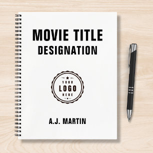 Movie Film Crew Logo Custom Personalised Name Notebook