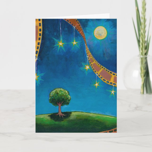 Movie film photography art fun landscape painting card (Front)