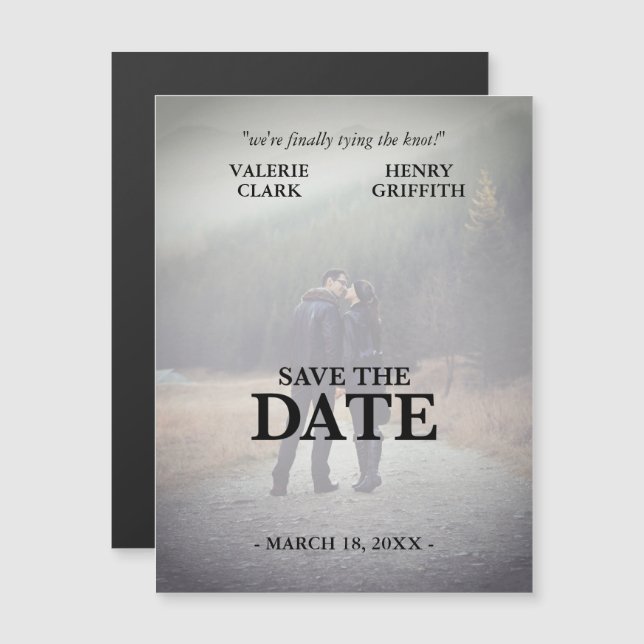 Movie Film Save The Date Photo Magnetic Invitation (Front/Back)