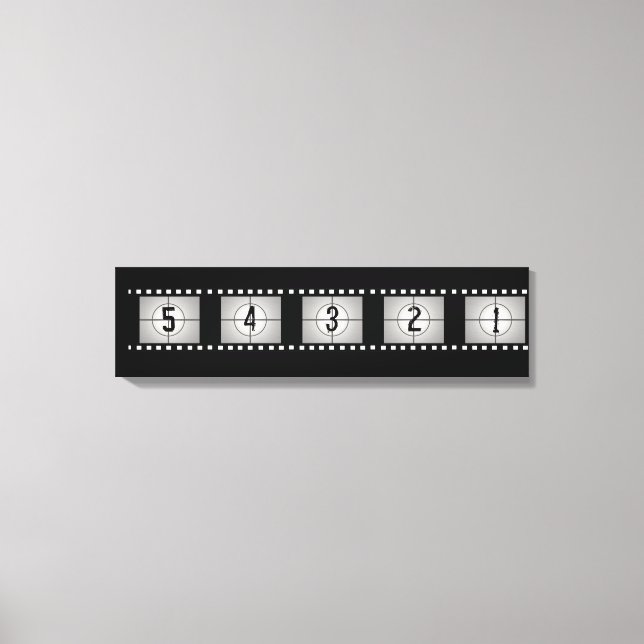 Movie Film Strip Countdown Canvas Print (Front)