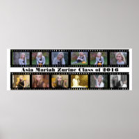 Movie Film Strip Old Photography Negative Poster