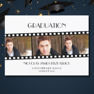 Movie Film Strip Photo Graduation Announcement