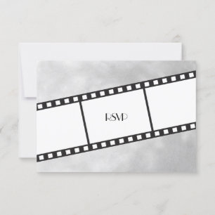 Movie Film Strip Wedding RSVP Response Invitation