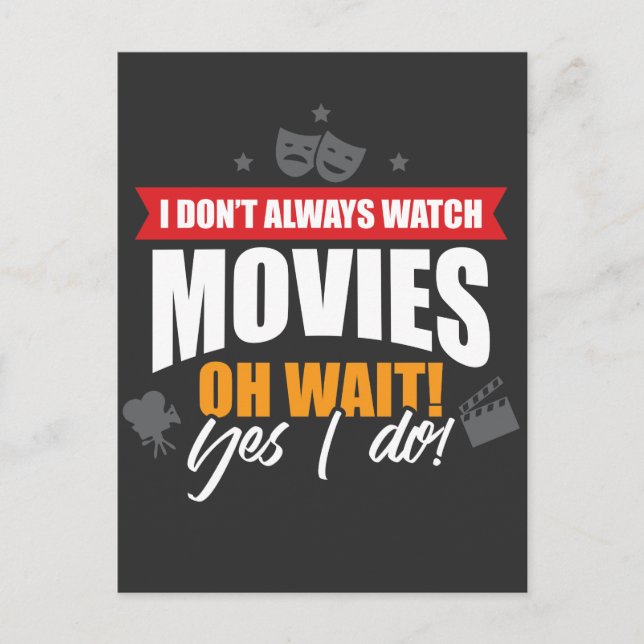 Movie Freak - Cinema Movies Saying Postcard (Front)