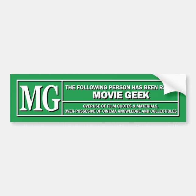 Movie Geek Rating sticker (Front)