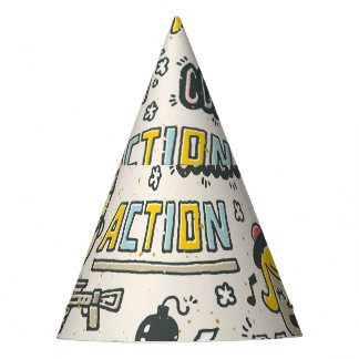 Movie Genres: TV Shows Doodle Set Party Hat