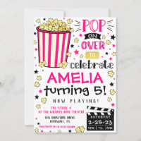 Movie Invitation Movie Birthday Party Theatre
