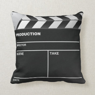 Movie maker Clap Board Throw Pillow
