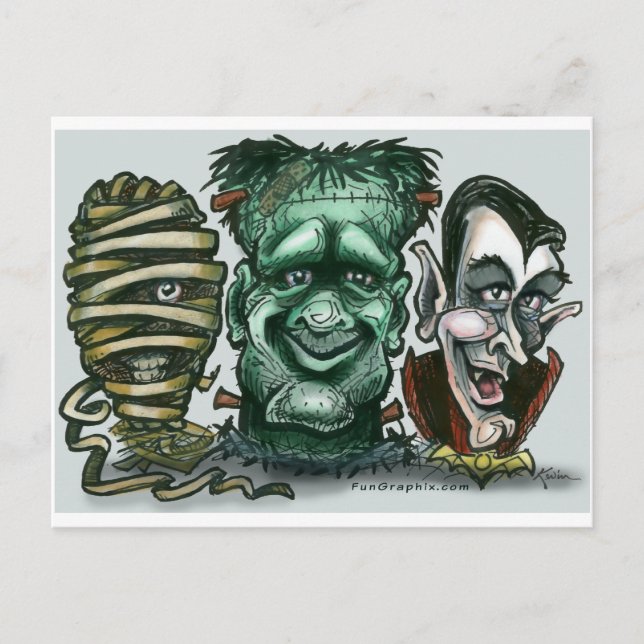 Movie Monsters Postcard (Front)