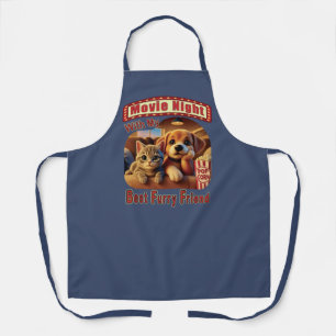 Movie Night - Best Furry Friend - Cute Cat & Dog Apron