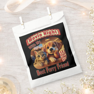 Movie Night - Best Furry Friend - Cute Cat & Dog Favour Bags