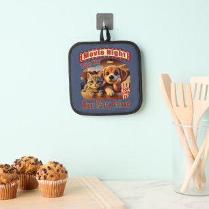 Movie Night - Best Furry Friend - Cute Cat & Dog Pot Holder