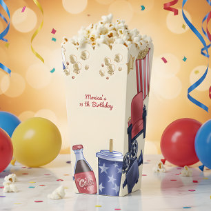 Movie night birthday for kids favour box