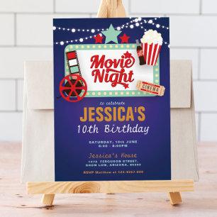 Movie Night Birthday Invitation
