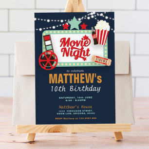 Movie Night Birthday Invitation