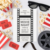 "Movie Night Birthday Invitation | Film Strip Kids