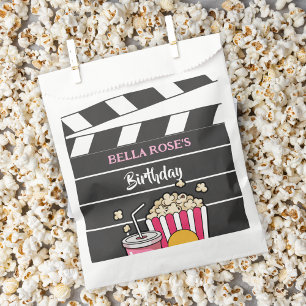 Movie Night Birthday Party For Girls Favour Bags