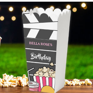 Movie Night Birthday Party For Girls Favour Box
