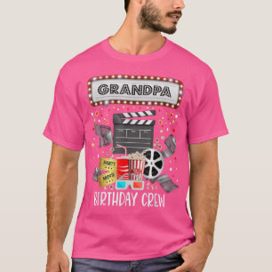 Movie Night Birthday Party Pajama Slumber Popcorn  T-Shirt