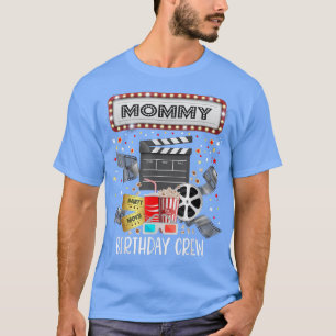 Movie Night Birthday Party Pajama Slumber Popcorn T-Shirt