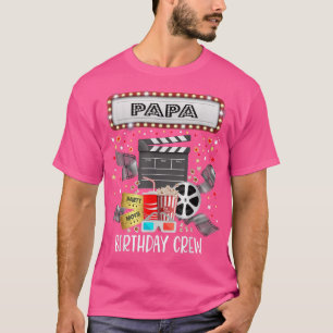 Movie Night Birthday Party Pajama Slumber Popcorn T-Shirt