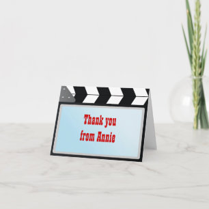 Movie Night Birthday Party Thank You Note Card