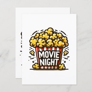 Movie Night Delight Playful Popcorn Enclosure Card