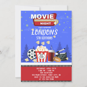 Movie Night Different Birthday Invitation Card
