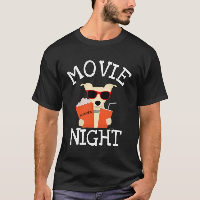 Movie Night Funny Popcorn Lover Movie Lovers Gift T-Shirt (Front)
