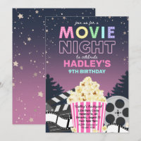 Movie Night Invitation | Movie Birthday Invitation