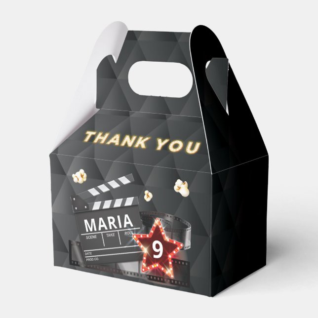Movie Night Luxury Thank you Favour Box (Front Side)