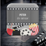 MOVIE NIGHT PAPER PLATE<br><div class="desc">BACKYARD MOVIE PARTY SIGN</div>