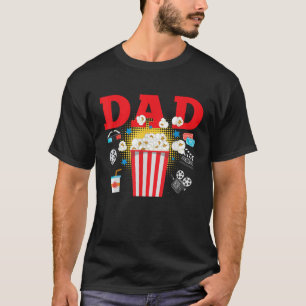 Movie Night Party Dad Movie Themed Birthday Party  T-Shirt