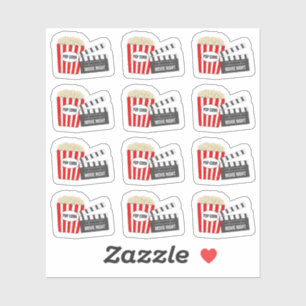 Movie Night Popcorn Cinema Event Reminder Planner