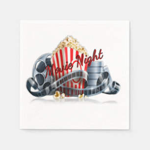 Movie Night Popcorn Napkins