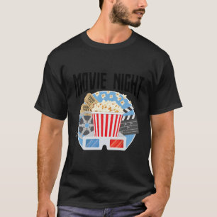 Movie Night Popcorn Theatre Film Student T-Shirt