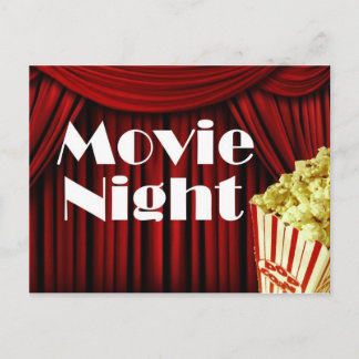 Movie night postcard