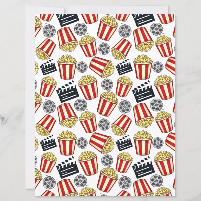 Movie Night Scrapbook Paper (Front)