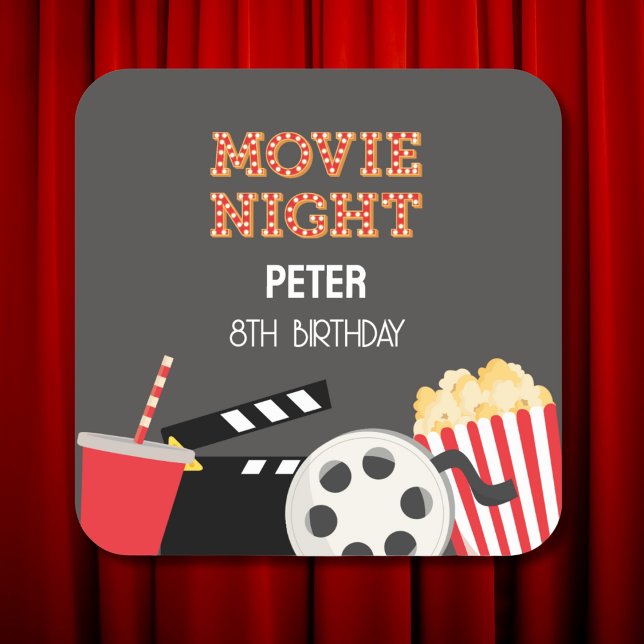 MOVIE NIGHT SQUARE STICKER (Creator Uploaded)