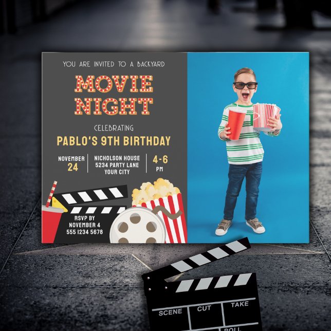 MOVIE NIGHT WITH PHOTO INVITATION (Creator Uploaded)
