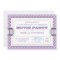 Movie Party Birthday Party Admission Ticket Purple