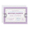 Movie Party Birthday Party Admission Ticket Purple