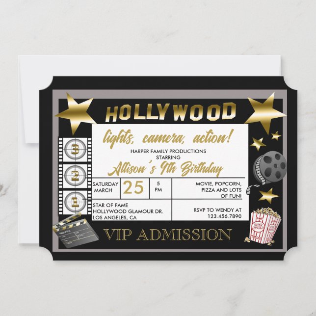 Movie Party Invitation (Front)