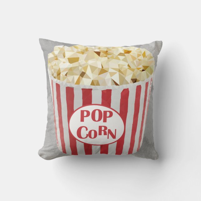 Movie Popcorn Home Theater Design Cushion (Front)