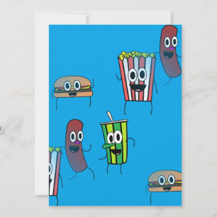 movie popcorn Invitation