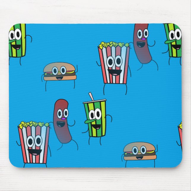 movie popcorn mouse pad (Front)