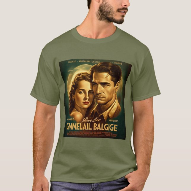 Movie Poster 1940s Vintage T-Shirt (Front)