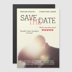 Movie Poster Save the Date Magnetic Invitation
