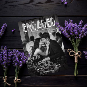 Movie Poster Save The Date Photo Announcement