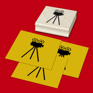Movie Projector Rubber Stamp